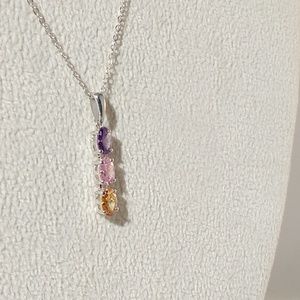 Swarovski Crystals Pendant Necklace Multi Color